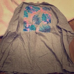 PINK long sleeve tee with graphic on back